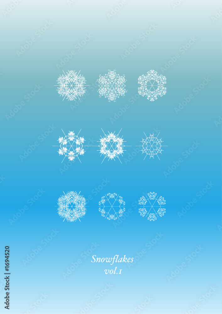 snowflakes icon set