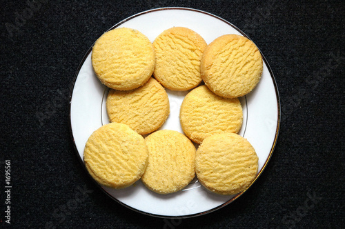 shortbread cookies and plate