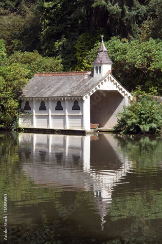 reflected boat house