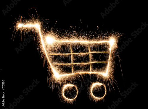 shopping cart sparkler photo