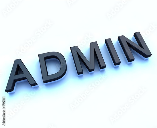 admin 3d sign