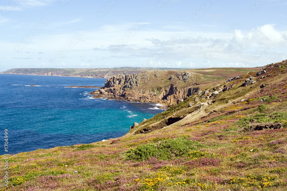 moor and cliffs, lands end moor and cliffs, lands end