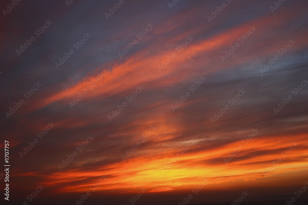 flame-coloured sunset