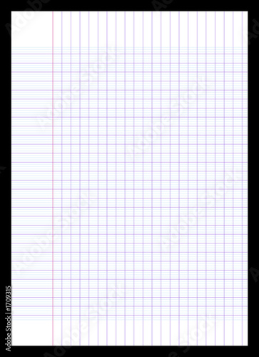 Tableau sur toile feuille quadrillée a4