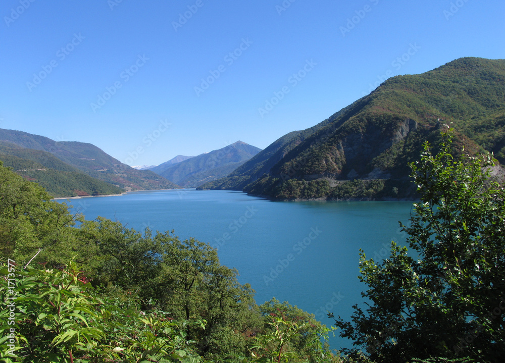 blue lake, the georgian military highway