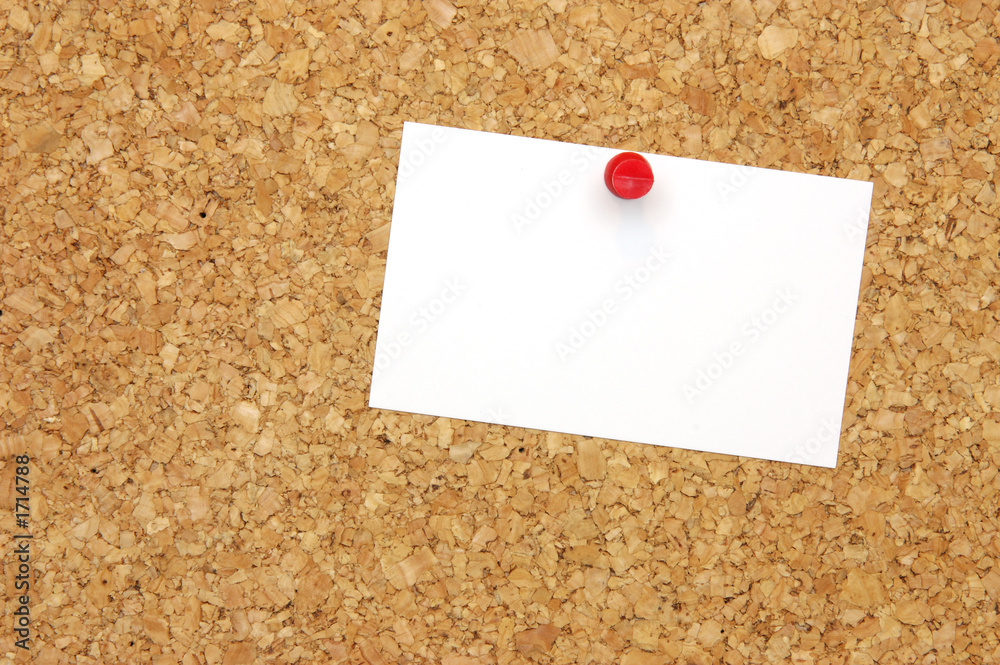 blank business card on corkboard blank business card on corkboard