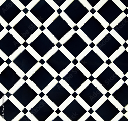 wall with ceramic tiles mosaic