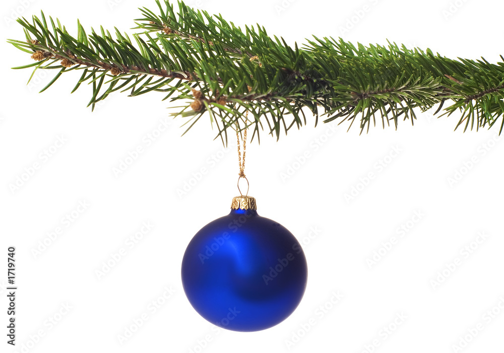 blue xmas ball