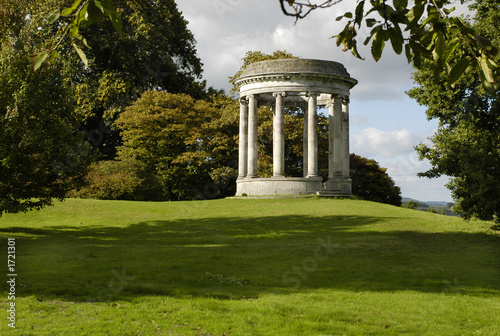 neoclassical ornamental structure in country estat