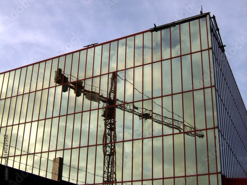 reflected crane