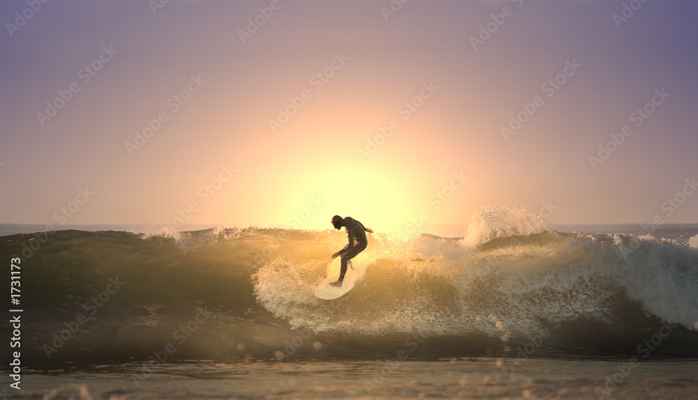 sunset surfer