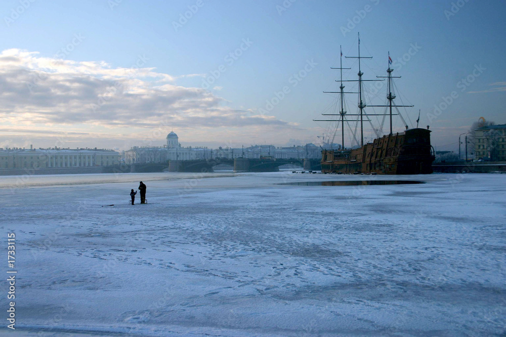 Fototapeta premium winter in saint petersburg