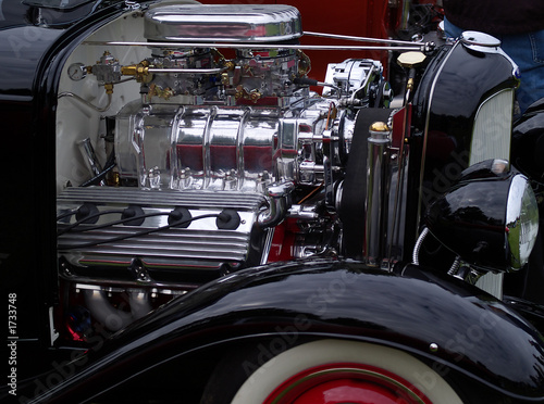vintage engine bay