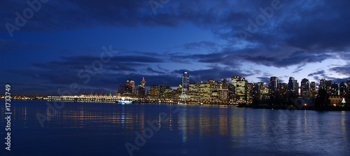 vancouver skyline at dusk