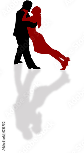 dance couple silhouettes