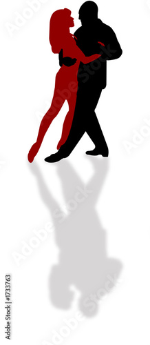 dance couple silhouettes