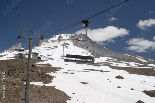 summer ski lift on mt hood