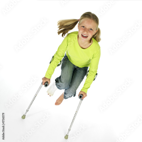 girl with a broken leg