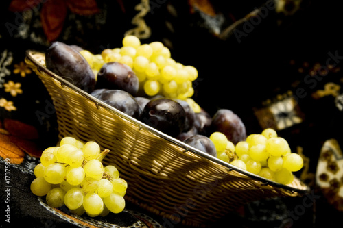 grapes and plums