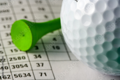 golf ball and tee