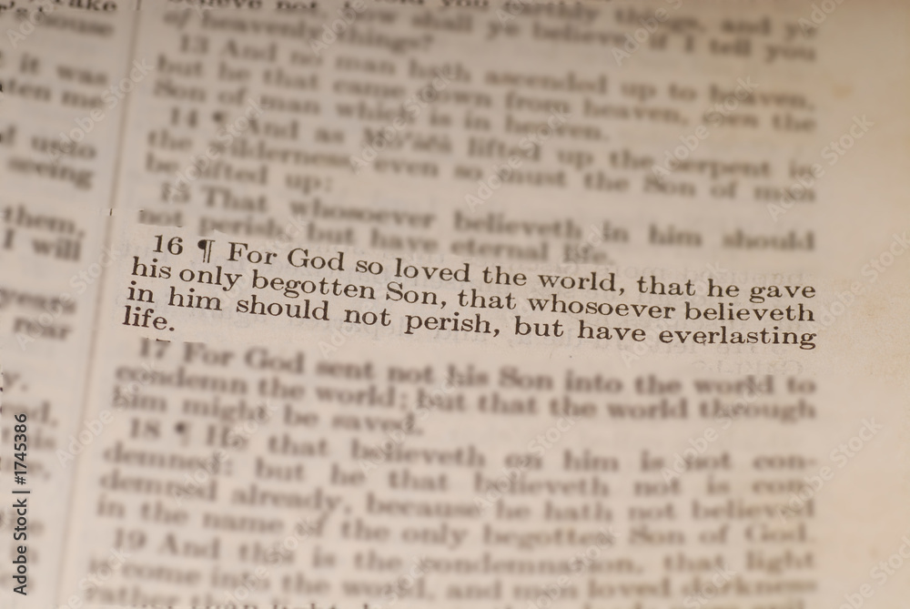 old bible showing the biblical verse of john 3:16 old bible showing the biblical verse of john 3:16