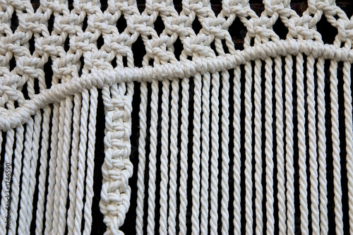 macrame curtain detail photo