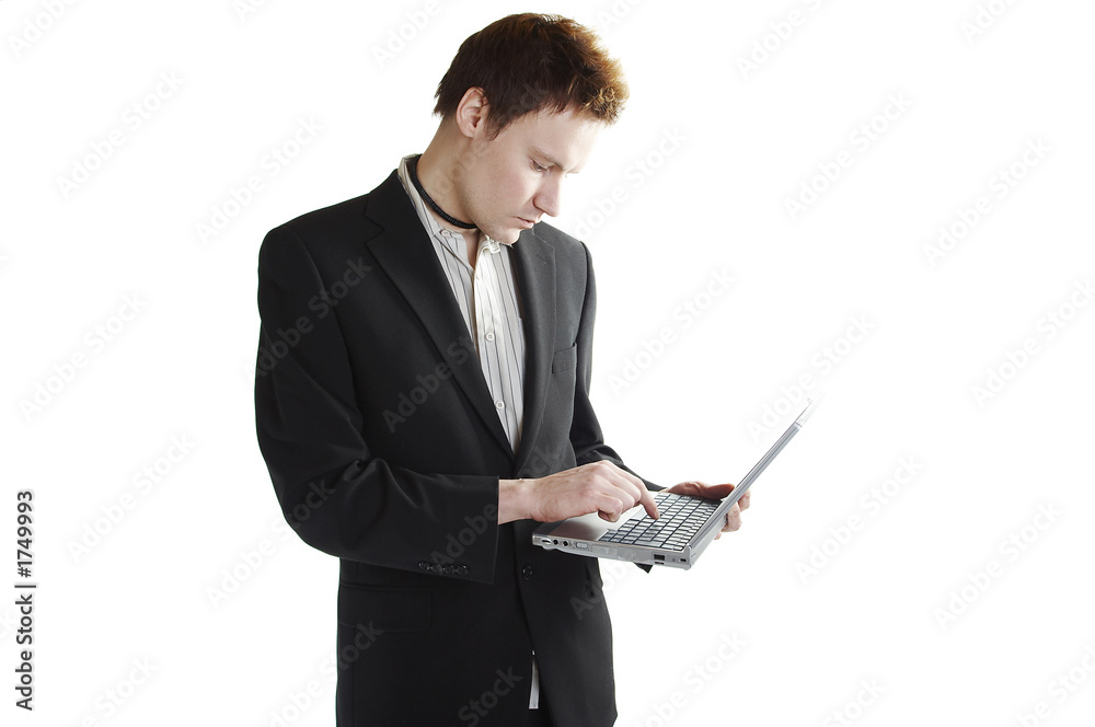 businessman with laptop