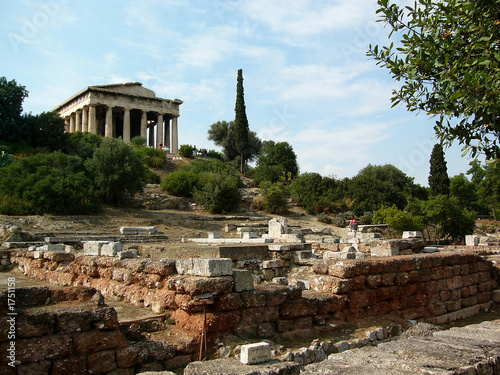 Bilde på lerret ruine et temple antique à athènes