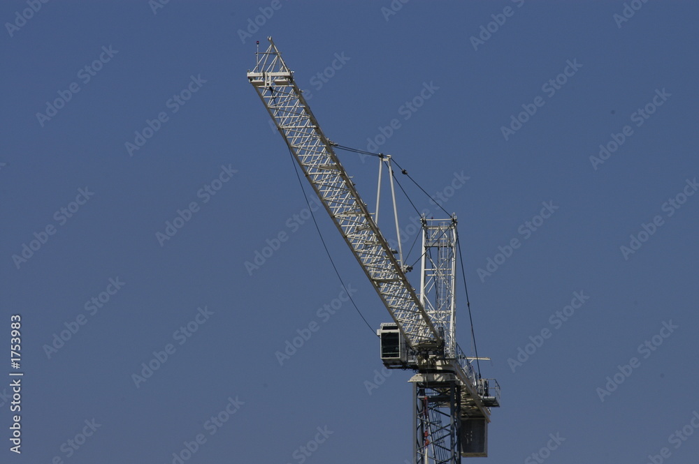 crane in blue sky