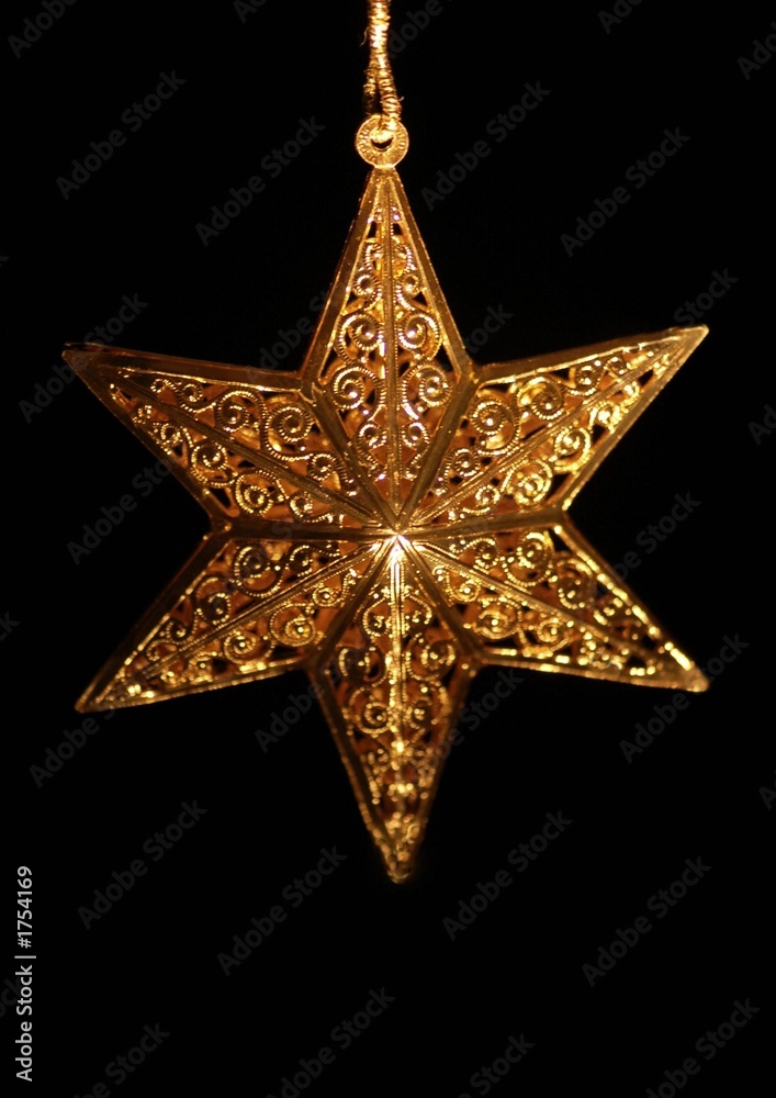 Fototapeta premium brightly lit star ornament