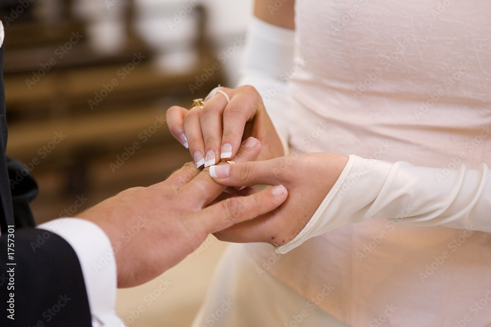 hochzeit, ringübergabe StockFoto Adobe Stock