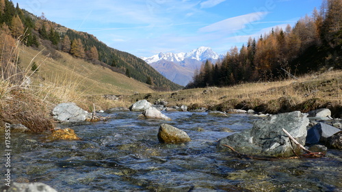 le mont blanc à l'automne