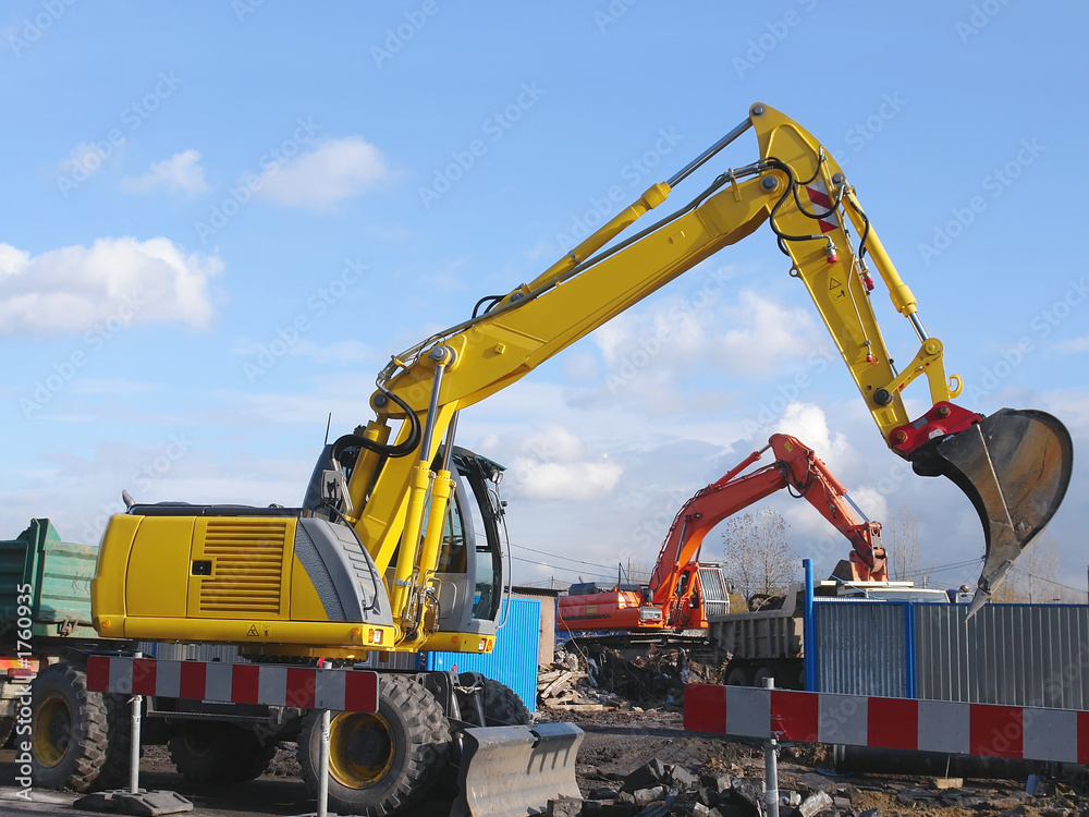 two excavators two excavators
