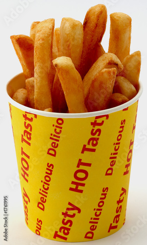 golden fries in a bucket