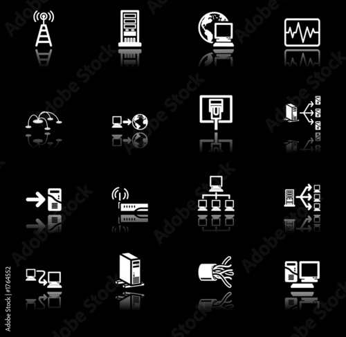 network computing icons ser...