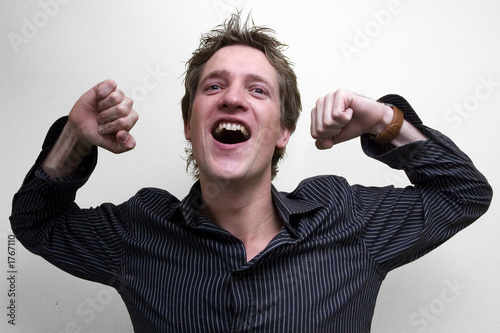 excited young man