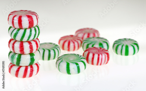 red and green peppermint candies