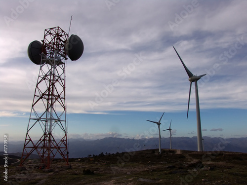 communication tower, eolic