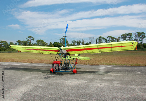 ultralight airplane on the ground photo