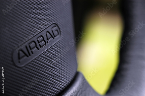 steering wheel airbag closeup