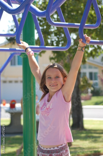 girl on monkey bars