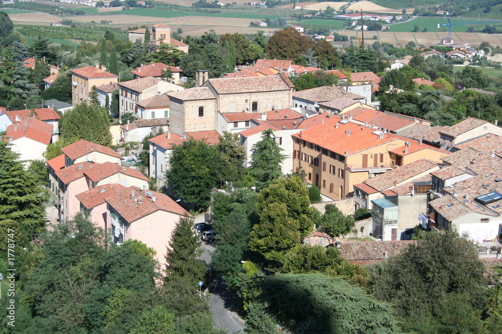 arial view of bertinoro, italy