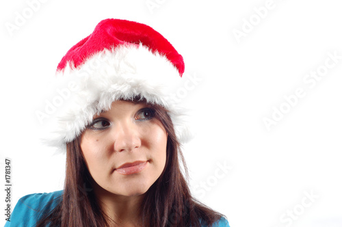 woman with santa claus hat  7