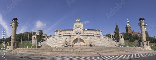   szczecin - lighthouse at embankment of river photo