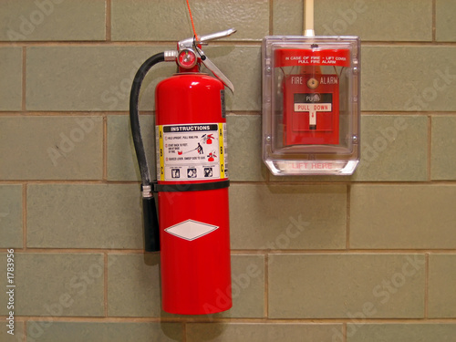 Wallpaper Mural fire extinguisher and alarm 2 Torontodigital.ca