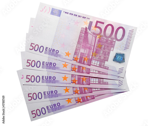 five hundreds euro banknotes