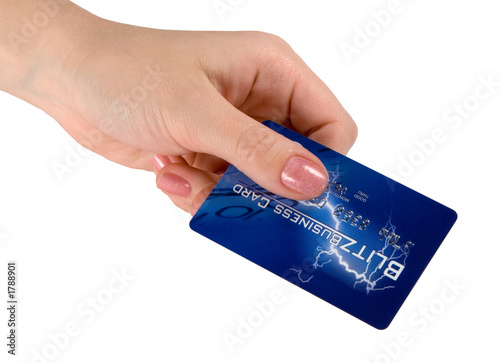 credit card in a hand
