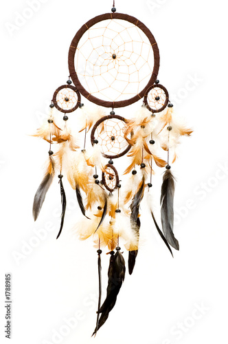 Fotografía dreamcatcher isolated on white background