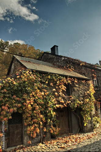 autumn in medieval town