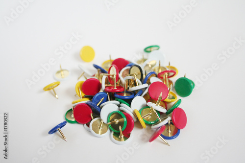 pile of colored thumbpins